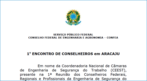 1º ENCONTRO DE CONSELHEIROS em ARACAJU