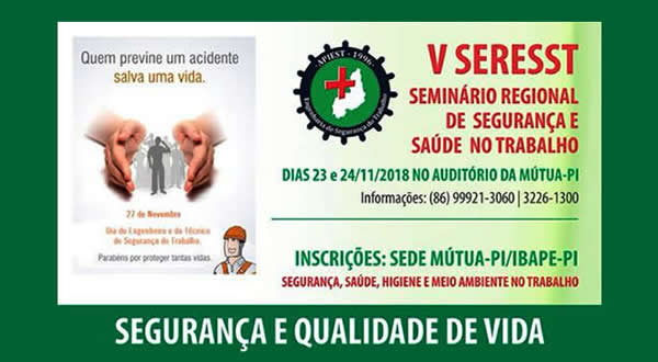 V SERESST – Seminário Regional de Segurança e Saúde no Trabalho