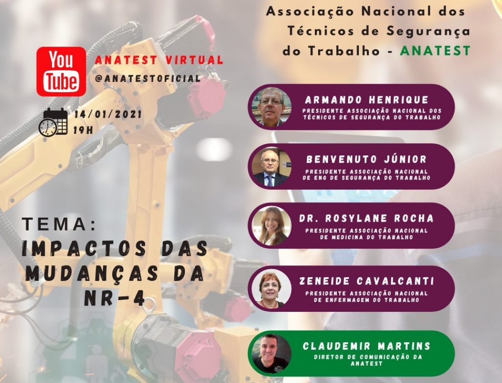 Anatest Virtual debate o Impacto das Mudanças da NR-4.