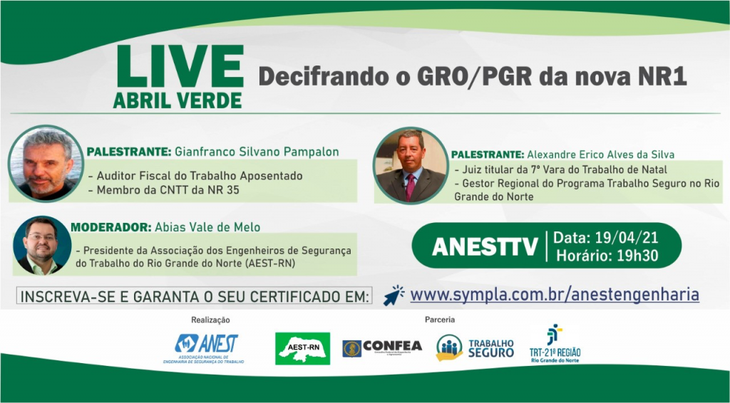 Live “Decifrando o GRO/PGR da nova NR 1”