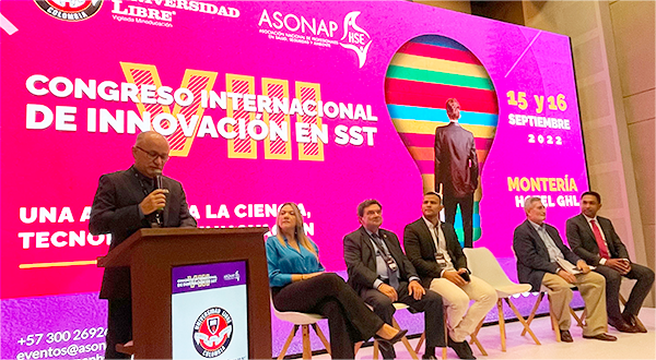 VIII Congresso Internacional de Innovacion en SST na Colômbia realizado pela ASONAP Asociación Nacional de Profesionales en Salud, Seguridad y Ambiente