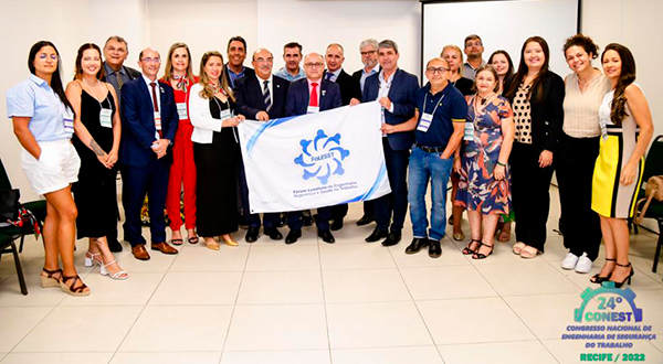 Reunião do Fórum Lusófono de Engenharia, Segurança e Saúde no Trabalho ocorrida durante o 24º Congresso Nacional de Engenharia de Segurança do Trabalho.